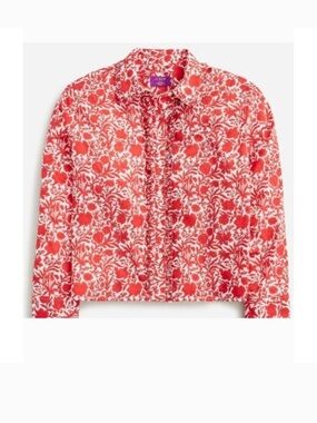 J.Crew Cropped Garcon Shirt Liberty Fabric